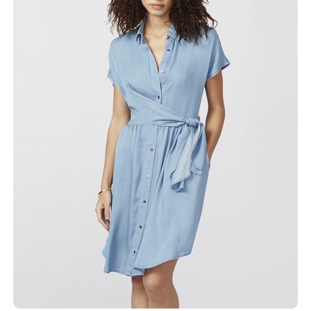RACHEL Rachel Roy Wrap shirt dress in Blue Haze